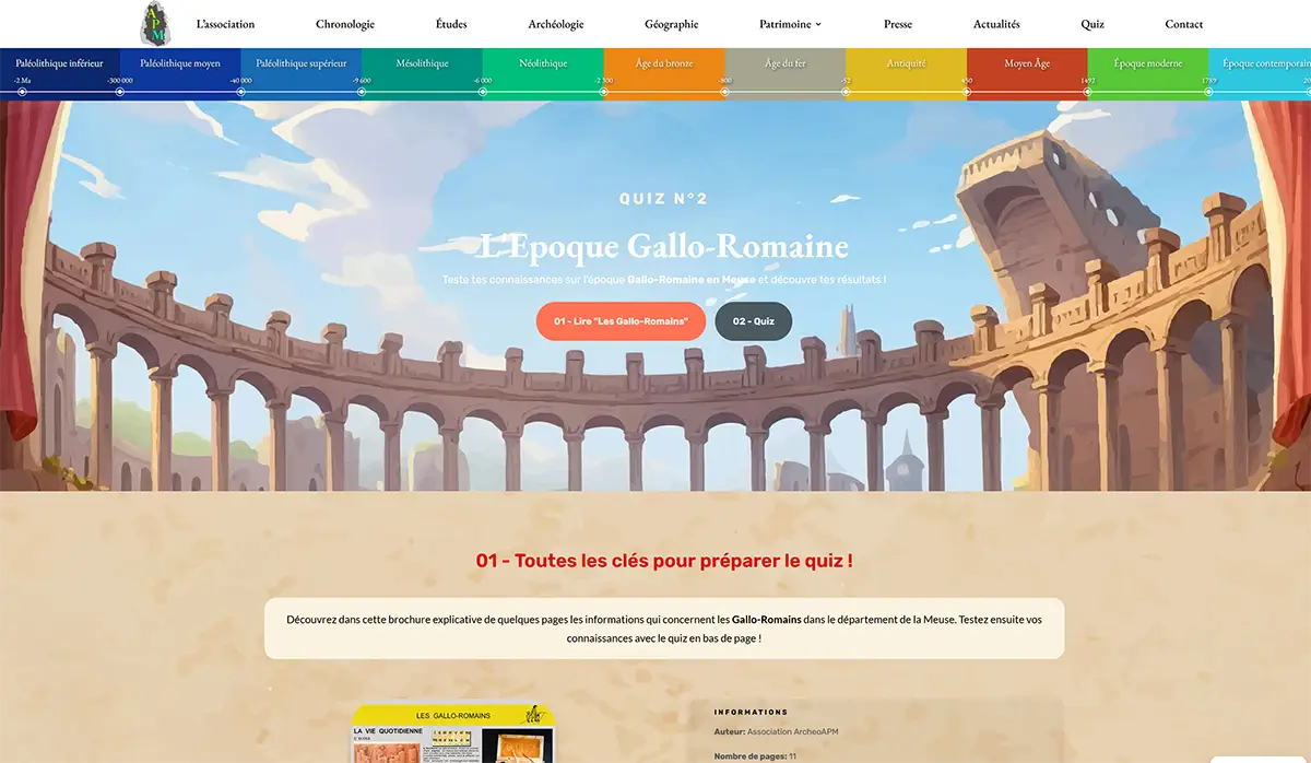 Site internet de l'association Archéologie et Paysages en Meuse