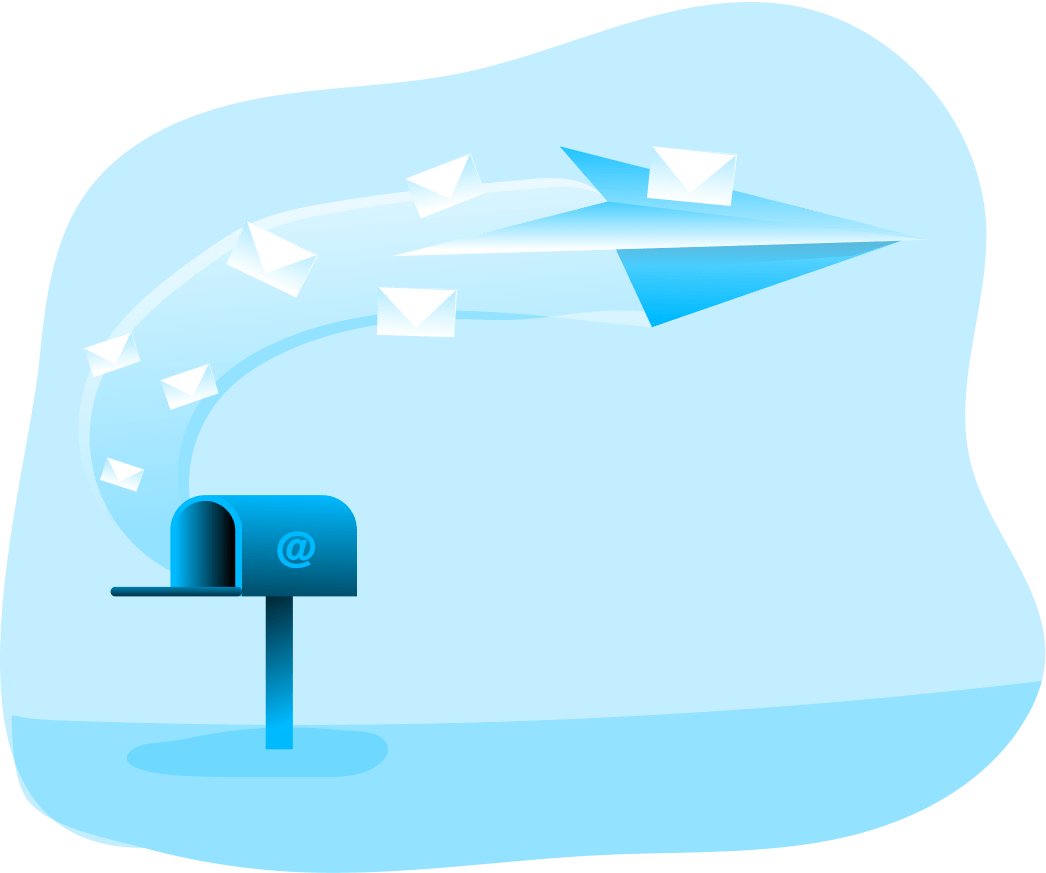 Illustration de courrier et boîte aux lettres